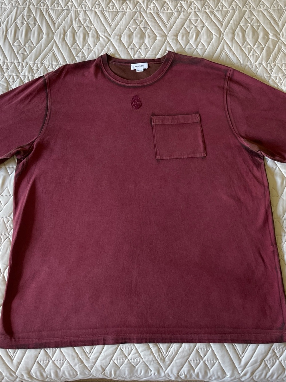 Men's Alexander McQueen size L NWT AUTHENTIC Rust/Bordeaux 🔥🔥🔥